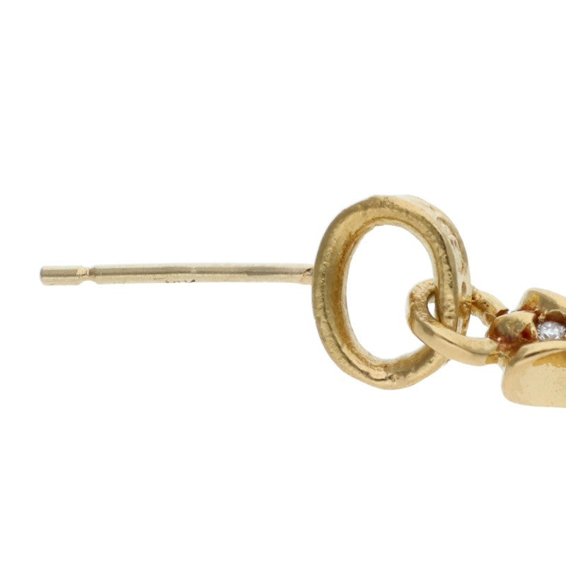 Chrome Hearts 22K Pave Diamond Baby Fat Gold Earring