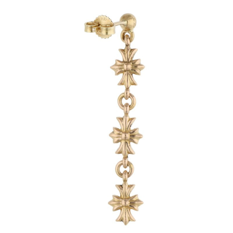 Chrome Hearts 22K Tiny E CH Plus 3 Drop Earring Yellow