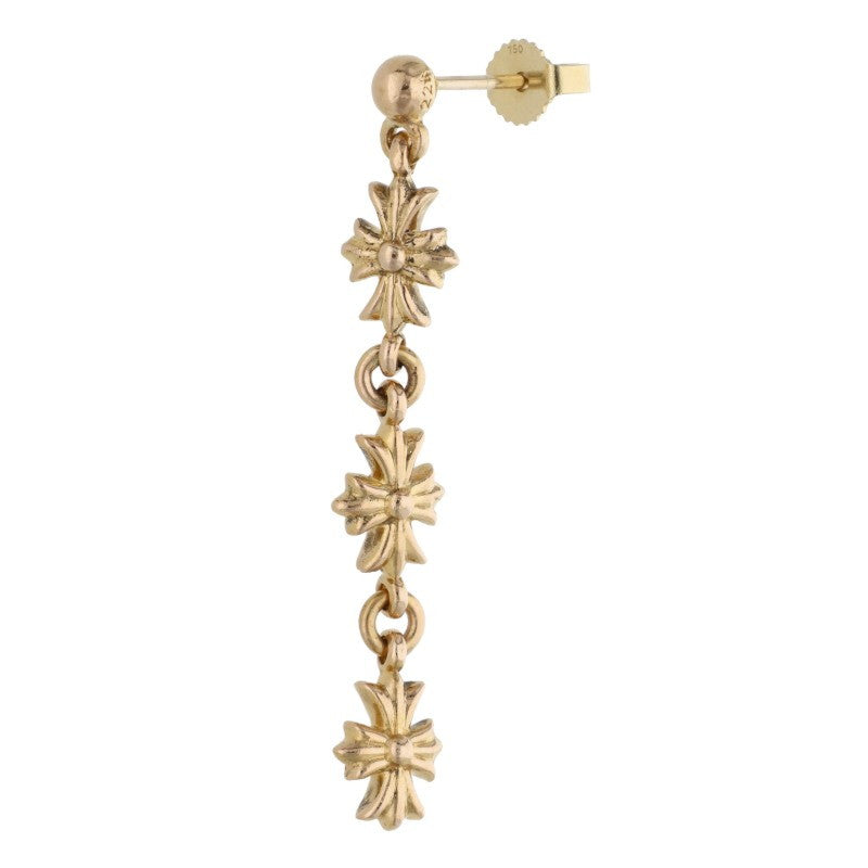 Chrome Hearts 22K Tiny E CH Plus 3 Drop Earring