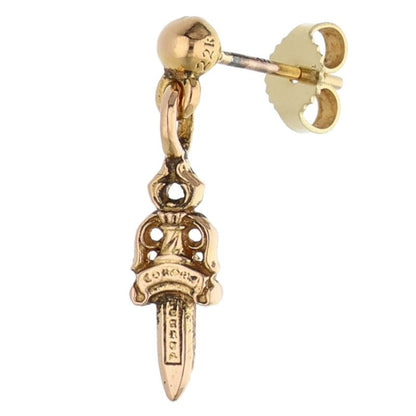 Chrome Hearts 22K DRP STCK DGGR Gold Earring