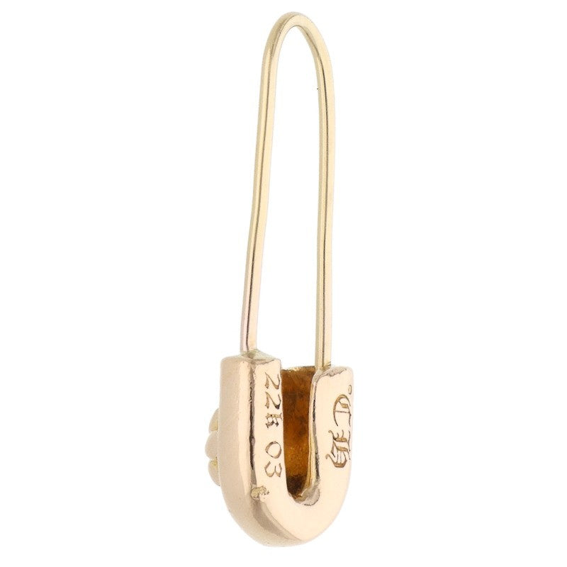 Chrome Hearts 22K ER Safety Pin Yellow Gold Earring
