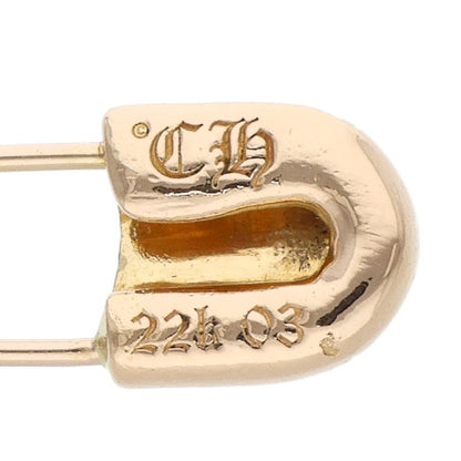 Chrome Hearts 22K ER Safety Pin Yellow Gold Earring