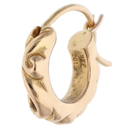 Chrome Hearts 22K Tiny Scroll Hoop Gold Earring Single