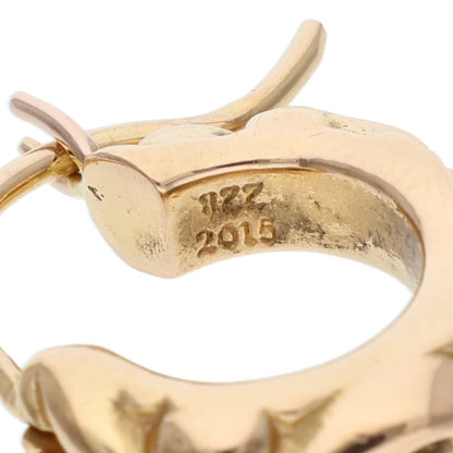 Chrome Hearts 22K Tiny Scroll Hoop Gold Earring Single
