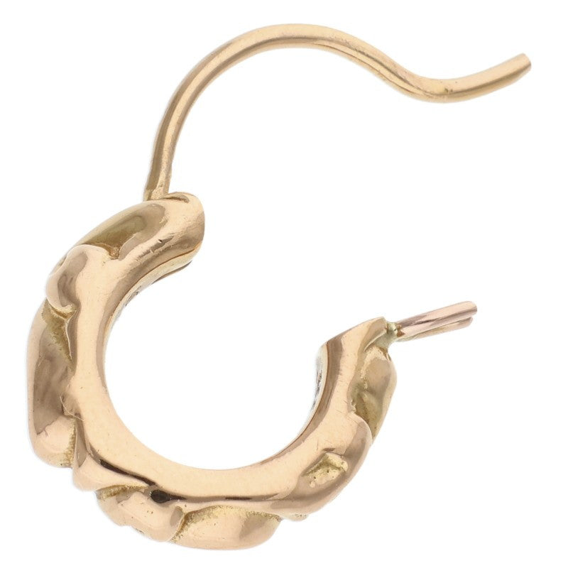 Chrome Hearts 22K Tiny Scroll Hoop Gold Earring Single
