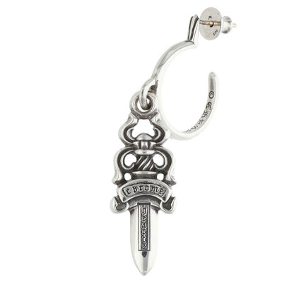Chrome Hearts No5 DAGGER #5 Dagger Hoop Silver Earring