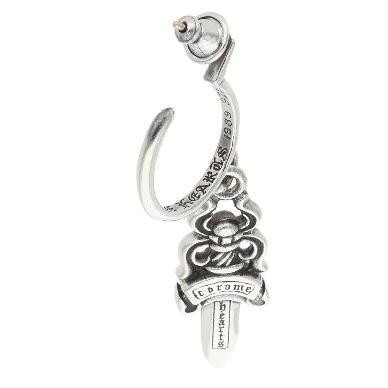 Chrome Hearts No5 DAGGER #5 Dagger Hoop Silver Earring