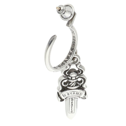 Chrome Hearts No5 DAGGER #5 Dagger Hoop Silver Earring