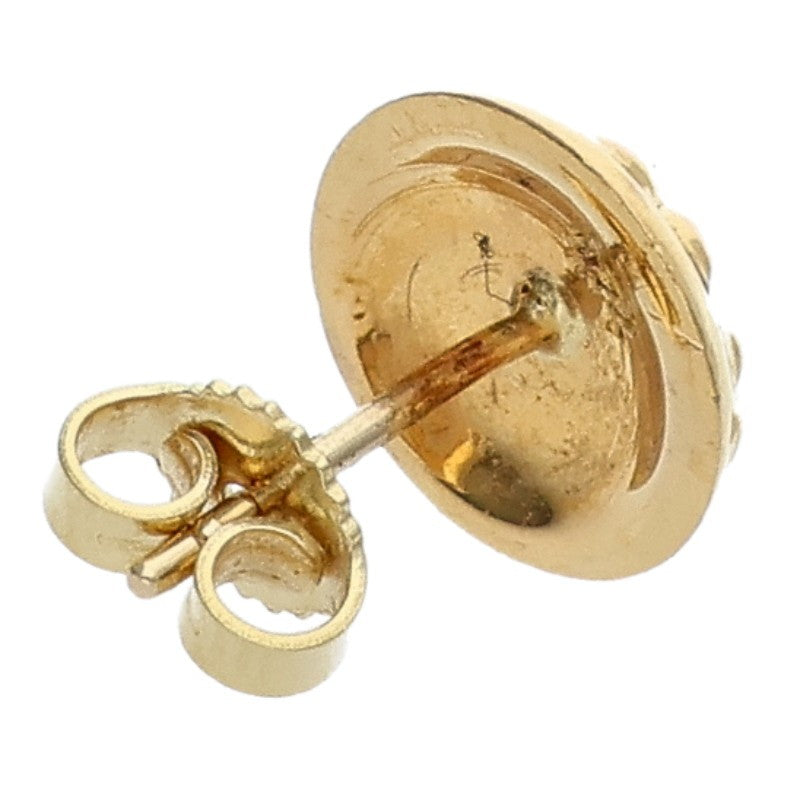 Chrome Hearts 22K Gold Cross Ball Stud Earring