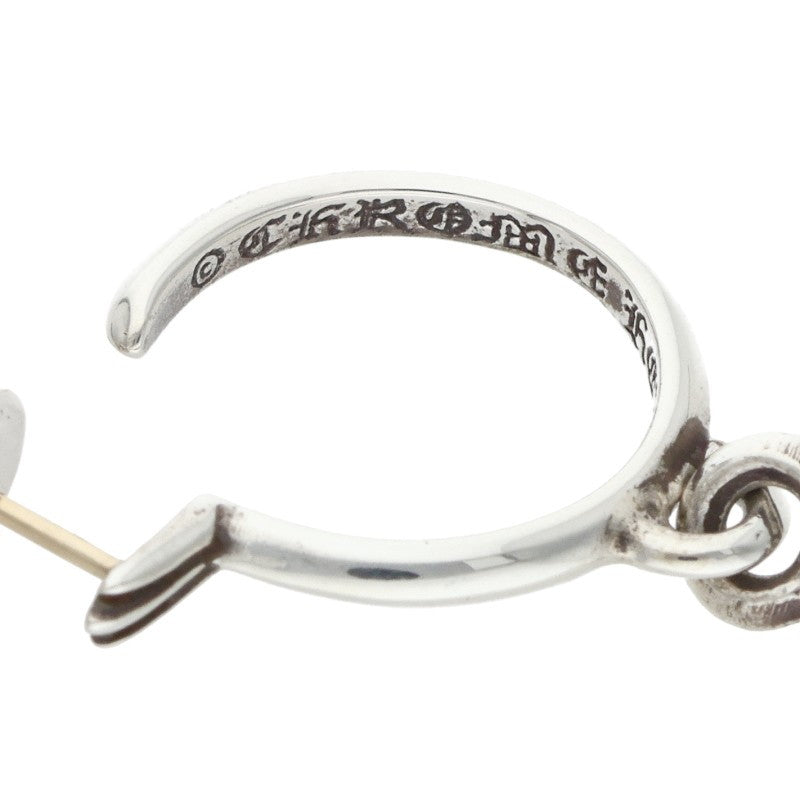 Chrome Hearts TINY CH CROSS Hoop Earring Silver