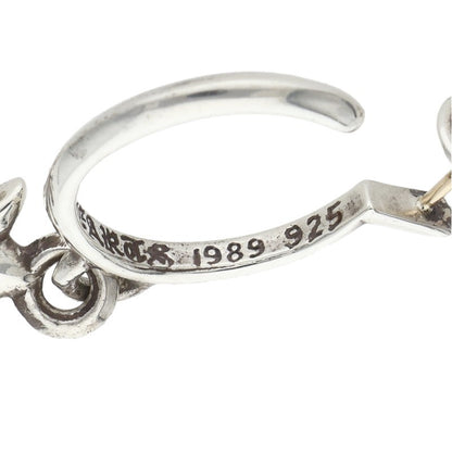Chrome Hearts TINY CH CROSS Hoop Earring Silver