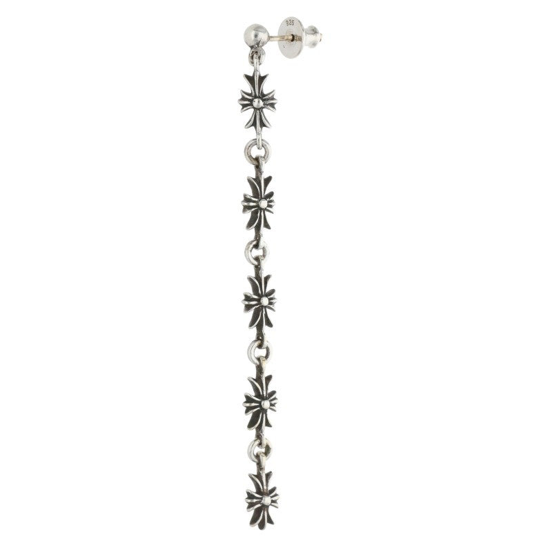 Chrome Hearts Tiny E CH Plus 5 Drop Silver Earring