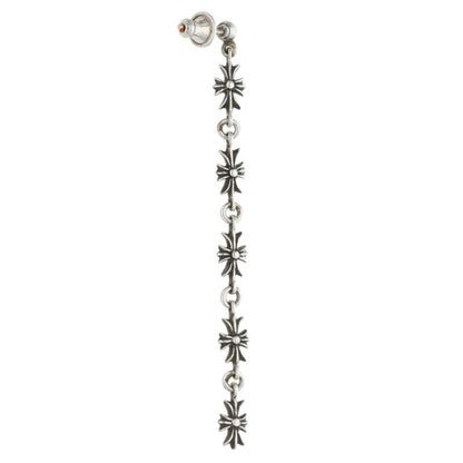 Chrome Hearts Tiny E CH Plus 5 Drop Silver Earring
