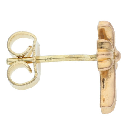 Chrome Hearts 22K CH CRSS 2 FAT Gold Stud Earring