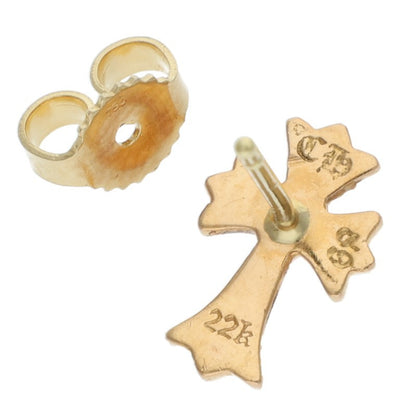 Chrome Hearts 22K CH CRSS 2 FAT Gold Stud Earring