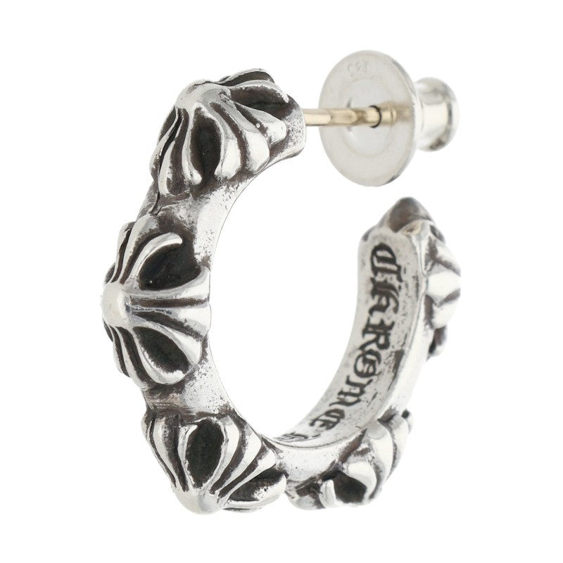 Chrome Hearts Hoop Cross SML Silver Single Earring