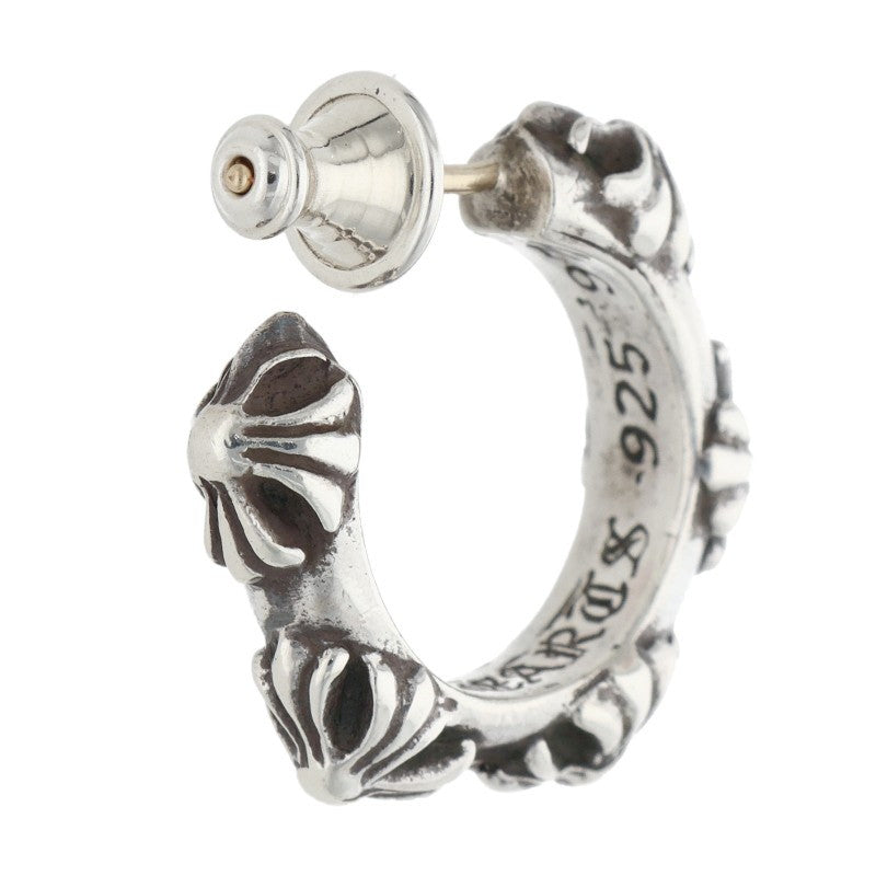 Chrome Hearts Hoop Cross SML Silver Single Earring