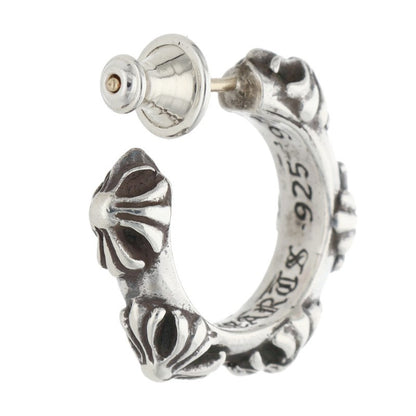 Chrome Hearts Hoop Cross SML Silver Single Earring