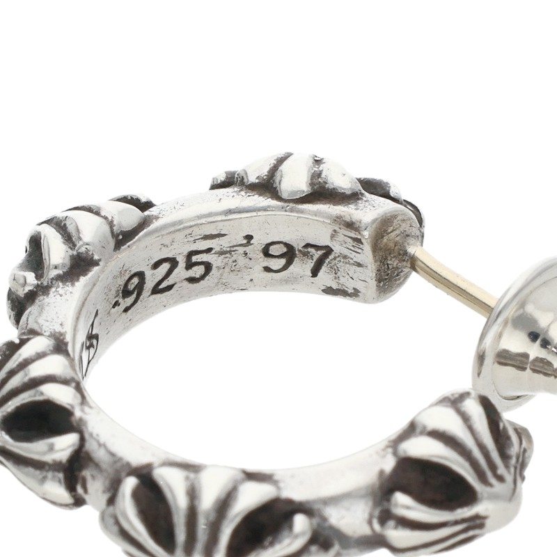 Chrome Hearts Hoop Cross SML Silver Single Earring