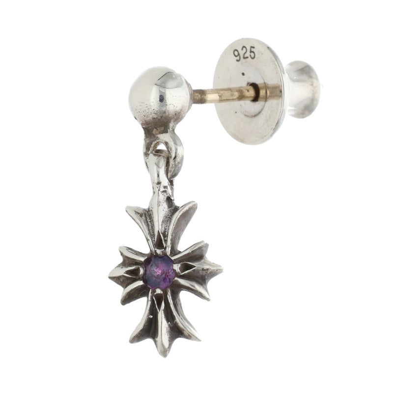 Chrome Hearts Tiny E CH Plus 1 Sapphire Single Earring