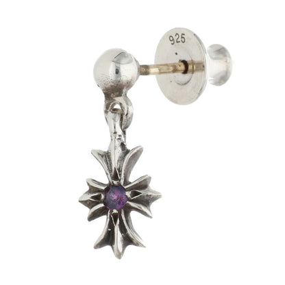 Chrome Hearts Tiny E CH Plus 1 Sapphire Single Earring