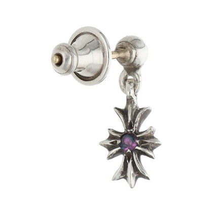 Chrome Hearts Tiny E CH Plus 1 Sapphire Single Earring