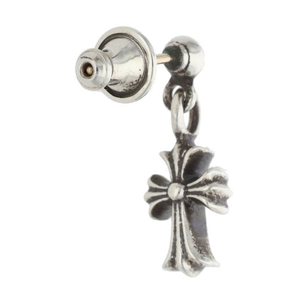 Chrome Hearts Silver Drop Stack CH Cross Single Earring