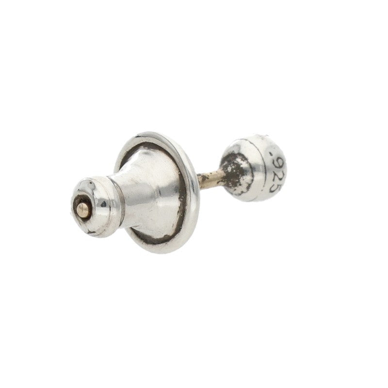 Chrome Hearts Mini Cross Ball Stud Silver Earring