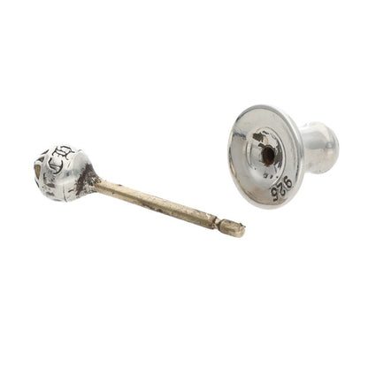 Chrome Hearts Mini Cross Ball Stud Silver Earring