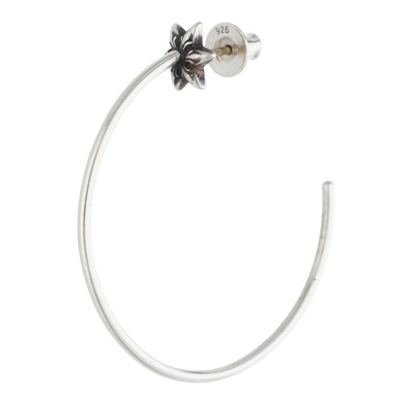 Chrome Hearts Hoop W Cut Star Silver Earring