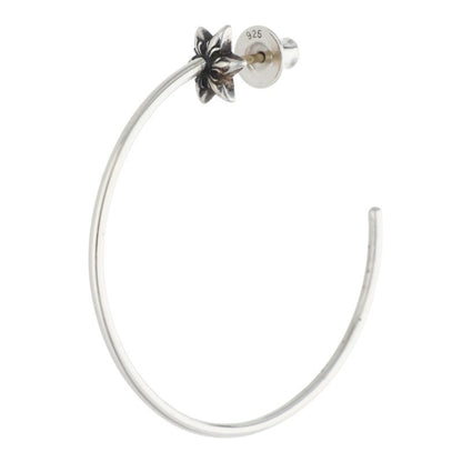 Chrome Hearts Hoop W Cut Star Silver Earring