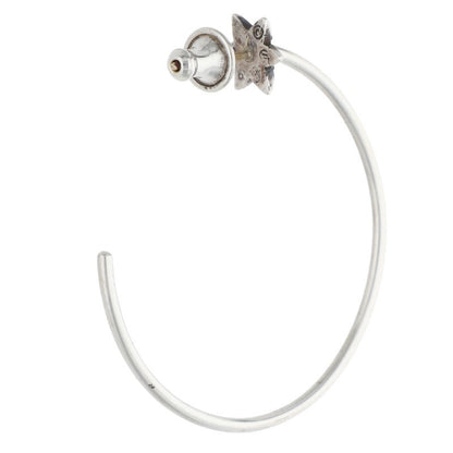 Chrome Hearts Hoop W Cut Star Silver Earring