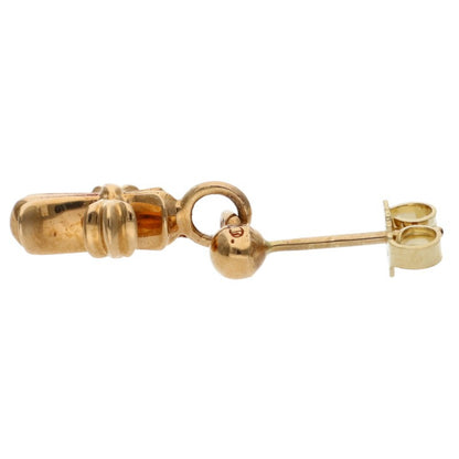 Chrome Hearts 22K Stack CH Cross Drop Gold Earring