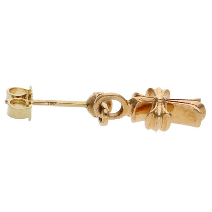 Chrome Hearts 22K Stack CH Cross Drop Gold Earring