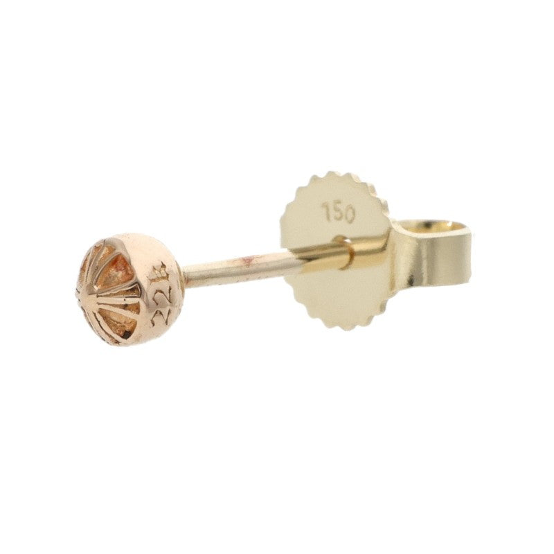 Chrome Hearts 22K Mini Cross Ball Stud Earring