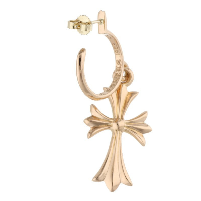 Chrome Hearts 22K Tiny CH Cross Gold Pierced Earring
