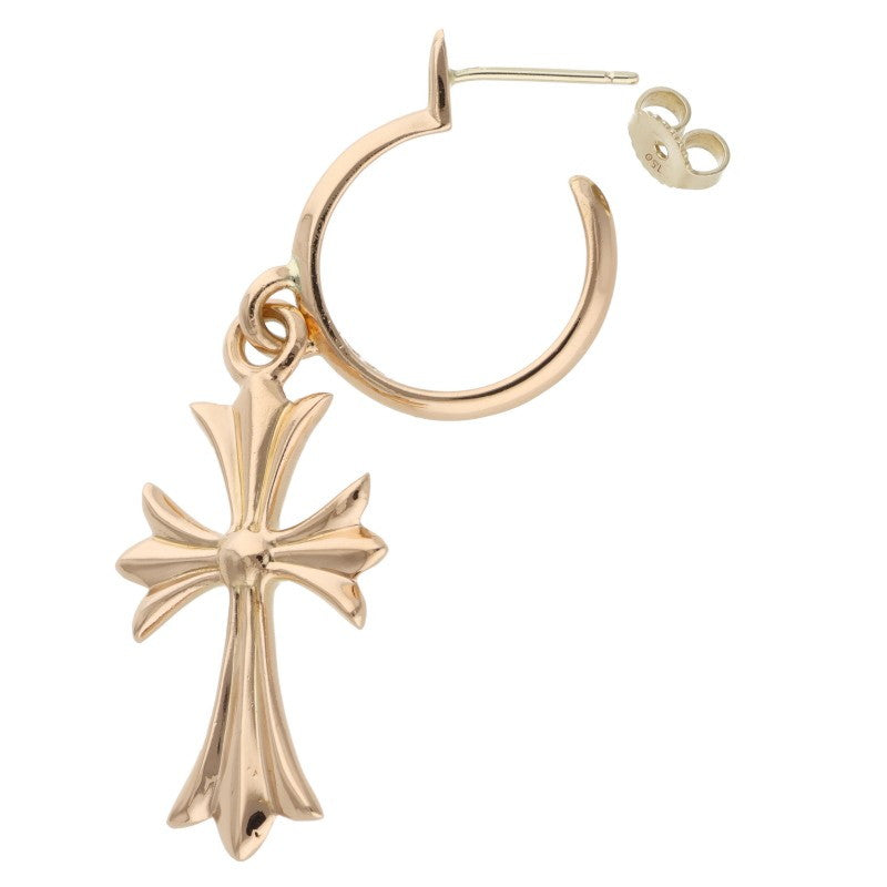 Chrome Hearts 22K Tiny CH Cross Gold Pierced Earring