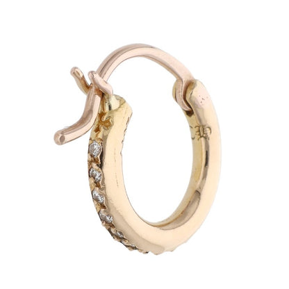Chrome Hearts 22K Pave Diamond Gold Earring