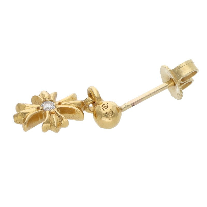 Chrome Hearts 22K Tiny E CH Plus 1-Diamond Drop Multi