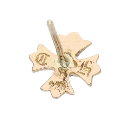Chrome Hearts 22K CH PLUS EMRLD Gold Stud Earring