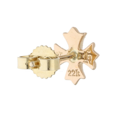 Chrome Hearts 22K CH Plus Emerald Stud Earring