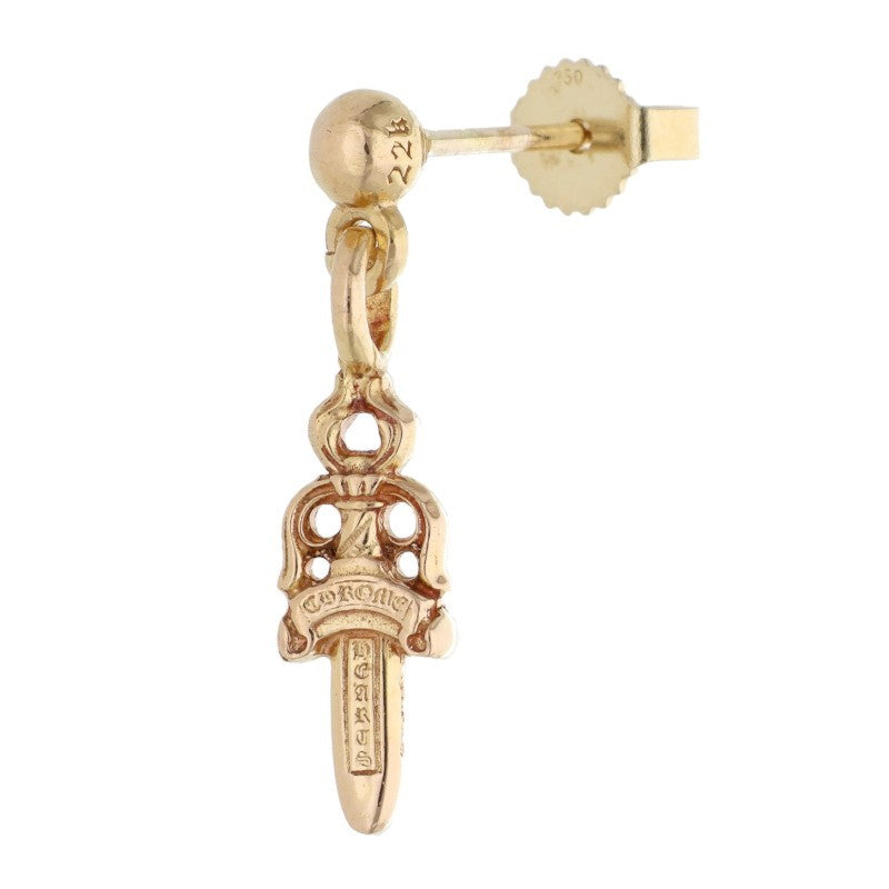 Chrome Hearts 22K Drop Stack Dagger Single Earring