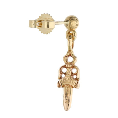 Chrome Hearts 22K Drop Stack Dagger Single Earring