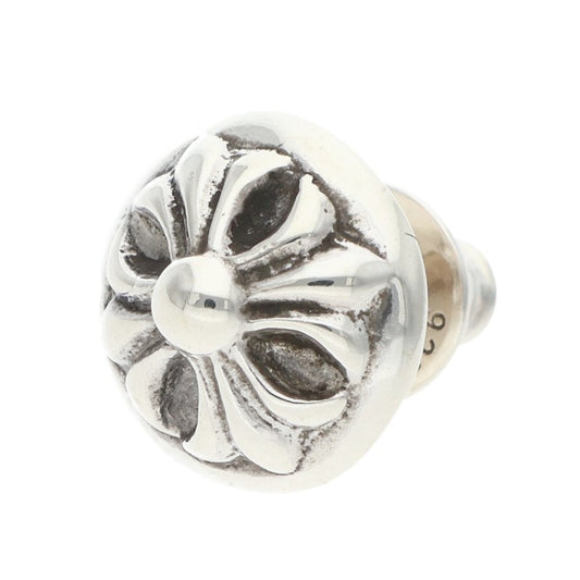 Chrome Hearts Cross Ball Stud Silver Single Earring