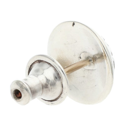 Chrome Hearts Cross Ball Stud Silver Single Earring