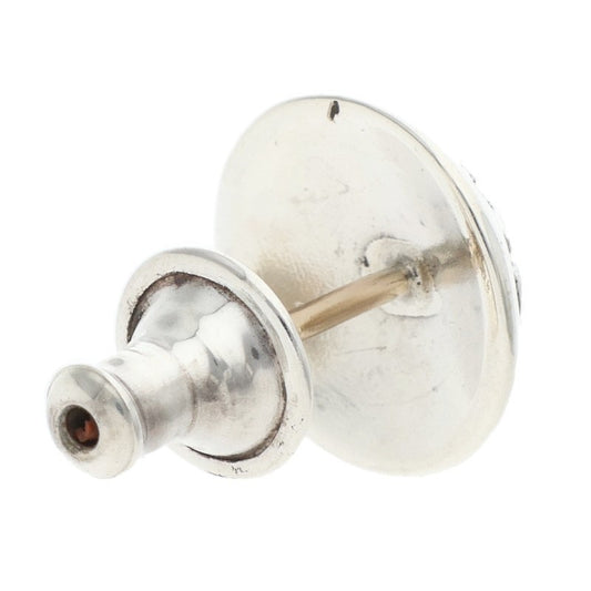 Chrome Hearts Cross Ball Stud Silver Single Earring