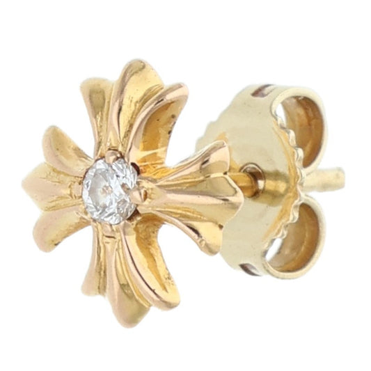 Chrome Hearts 22K No2 CH PLS DIA 1-Diamond Earring