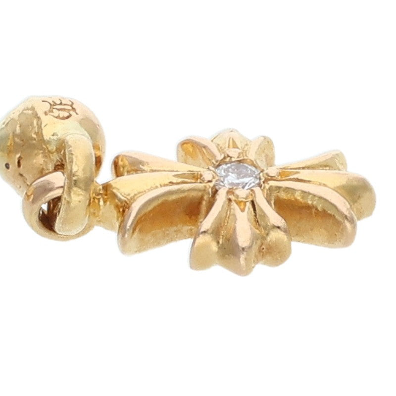 Chrome Hearts 22K Tiny E CH Plus 1-Diamond Drop Earring