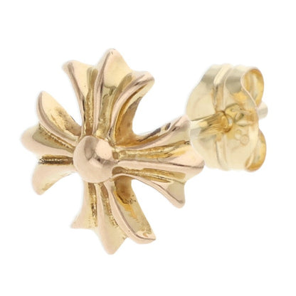 Chrome Hearts 22K No2 CH PLS Plus Stud Earring Yellow Gold