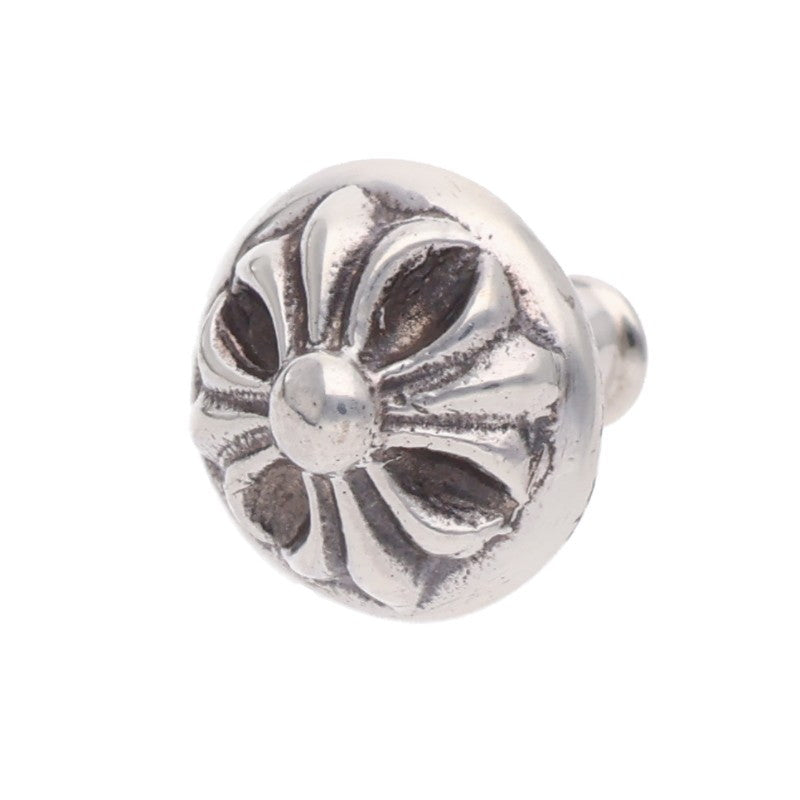 Chrome Hearts Silver Cross Ball Stud Earring